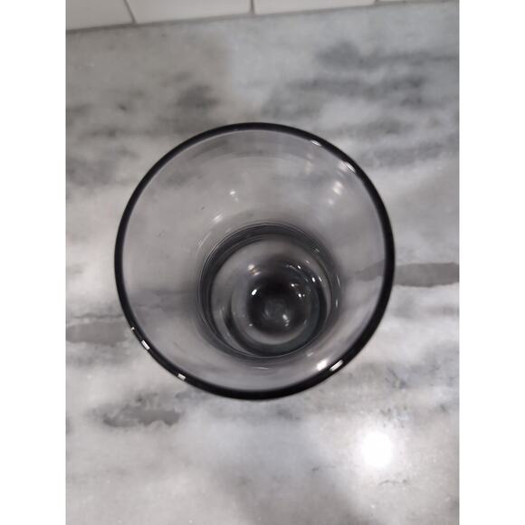 Hand Blown Purple Smoke Glass Flower Vase, Plum Floral Vase, Bulbous Body Vase - Picture 5 of 8